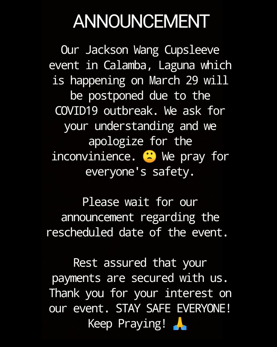 shnswd93's tweet photo. #MakingHistoryWithJACKSON_PartyPH
#StaySafe ๐๐๐
#COVID19 https://t.co/223H70RVgk
