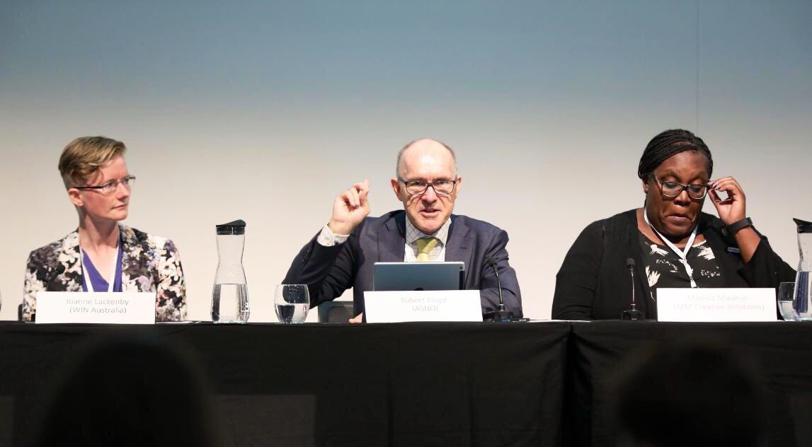 DG_ASNO's tweet image. A great discussion with stellar diversity advocates @Jo_Lackenby @MonicaMwanje Callum Thomas @ThomasThorAssoc; Challenging the Status Quo - embracing diversity in the nuclear industry at #IYNC2020.  I shared my journey on diversity as one who is male, pale (white) and stale (old)