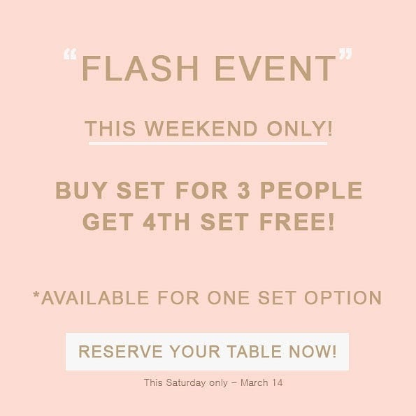 RoseAndBlanc's tweet photo. ✅ Flash Event! 🛑 ** This Saturday(March 14) Only ** Buy tea set for 3 people, Get 4th set free! 💕 Limited tables Left! . 👉 Click to Reserve you Table now >> https://t.co/c8exLbeUKu . . #teatime #relax #losangeles #hollywood #glendale #pasadenafoodie… https://t.co/WUYN2zWrYq https://t.co/FqwohtJxWu