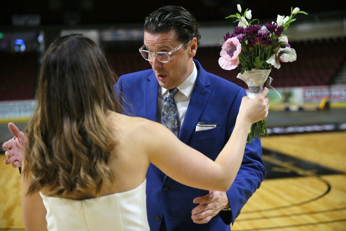 psuviksMBB's tweet photo. Love and Basketball! Congrats to the happy couple. @JaseCoburn @MeiggsL https://t.co/y1uBYf9bDq