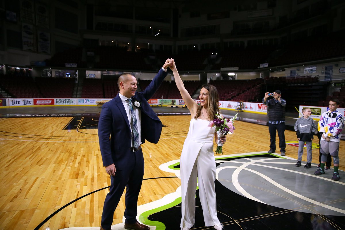 psuviksMBB's tweet photo. Love and Basketball! Congrats to the happy couple. @JaseCoburn @MeiggsL https://t.co/y1uBYf9bDq