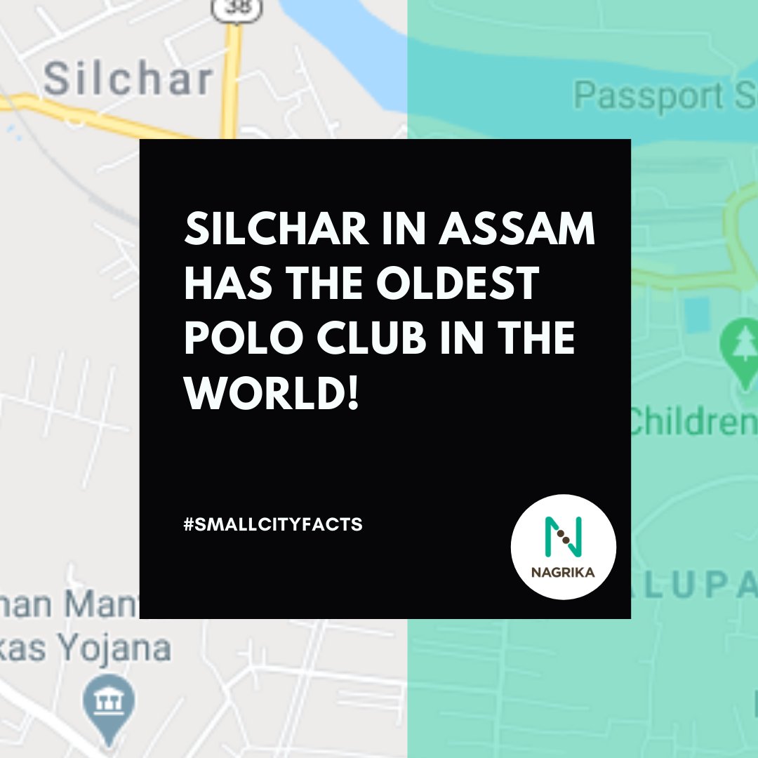 Nagrika's tweet photo. The club was set up in 1859. The first modern competitive #polo match was also played in #Silchar, but sadly no polo is played in the city anymore.
Follow @Nagrika for more such #smallcityfacts!
Send us fun facts about your city!
#factfriday #smallcities #Assam https://t.co/JpVYF9LCLs