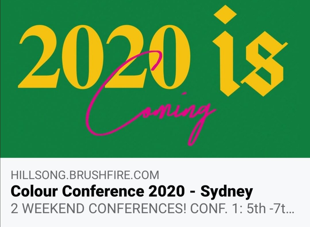 Chookie099's tweet photo. @vanOnselenP Or is this the reason? Hillsong conference! https://t.co/A9CJ97hpMd