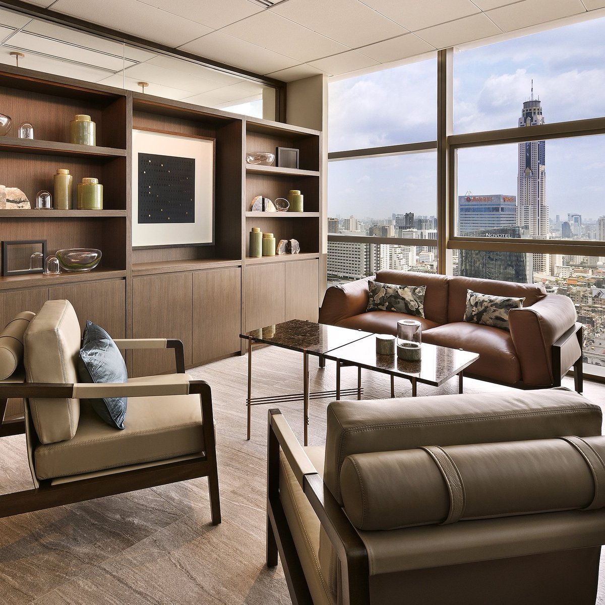 Refined co-working spaces at  <a href="/TGROffices/">TheGreatRoomOffices</a> in Bangkok. #mfdesignsg #interiors