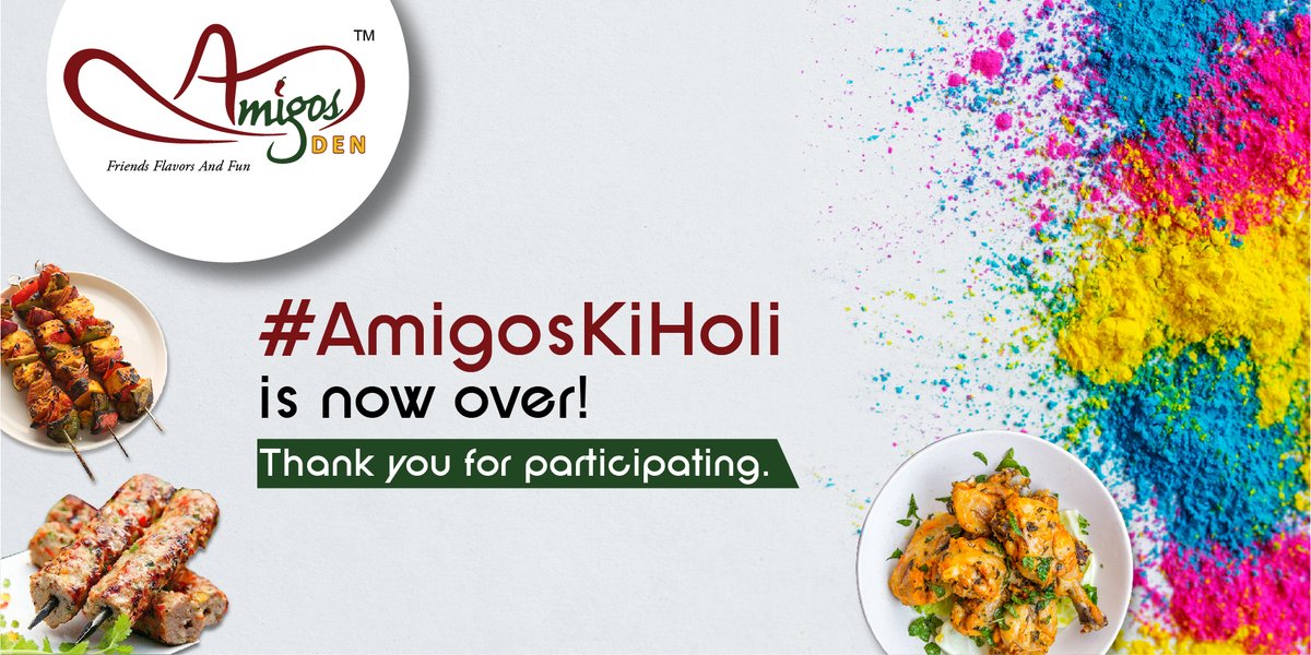 Amigos_Den's tweet photo. We are extremely happy to receive so many contestants at #AmigosKiHoli contest. Thank you for an overwhelming response. Keep your fingers crossed as the winners will be announced shortly! https://t.co/8RWDoftVzD