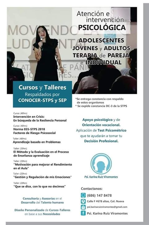 Para_Enterarte's tweet photo. #Psicología te recomendamos a la Psi.Karina Ruiz Viramontes, atención a adolescentes, jóvenes, adultos, parejas.
Capacitación sobre la #Norma035 certificada por #Conocer #STPS #SEP
#Orientación #Vocacional para aspirantes a la #Universidad
Citas en #Mexicali al 686 147 8478 https://t.co/joVS1Zbzvs