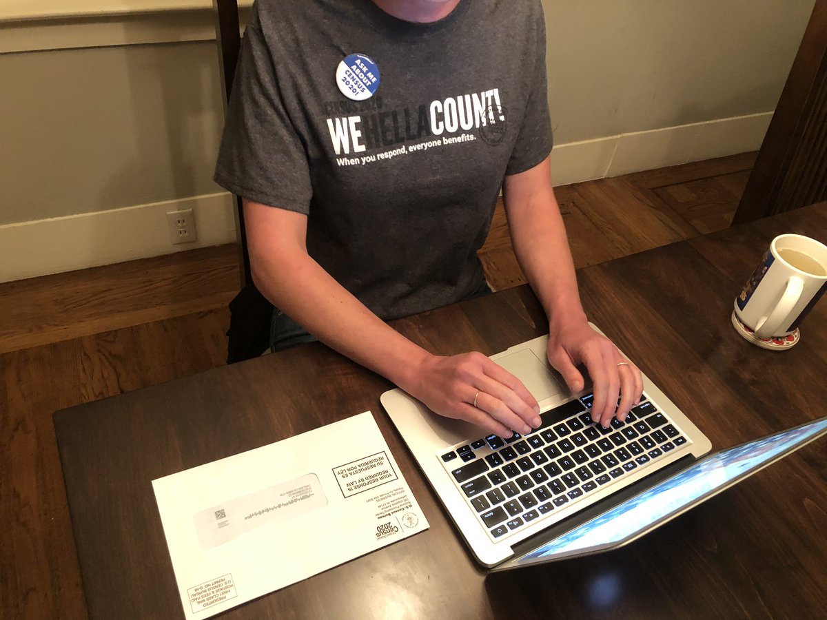 CaseyFarmer510's tweet photo. In just 5.5 minutes, @galenwilson & I proudly participated in a pillar of democracy. We ensured our community receives $20,000 for schools, roads, affordable housing, & social services AND its fair share of political representation. #Census2020 #WantToMakeADifference? #GetCounted https://t.co/sobXp1wuZN