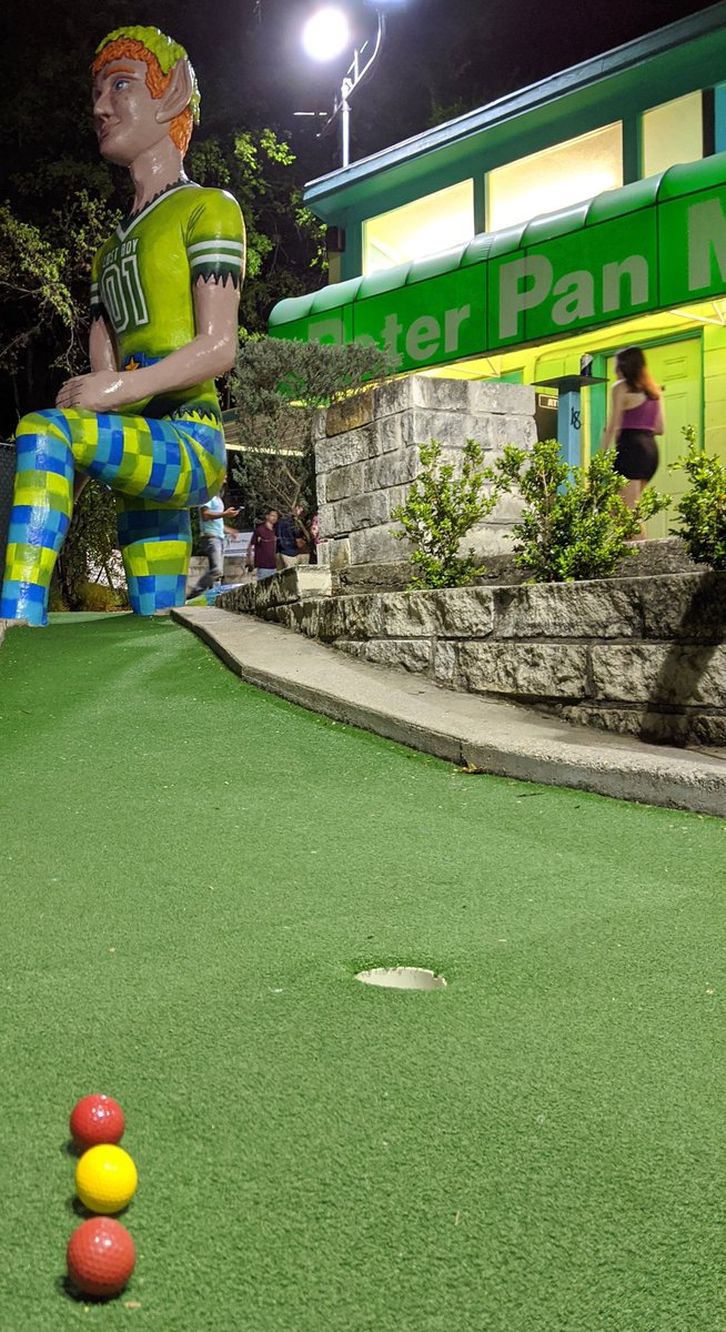 MissJShields1's tweet photo. How educators relax! #AltSXSWEDU had a great time meeting so many awesome people. Keep in touch and hope to see you next year. #minigolf #network #connections @thisisryanking https://t.co/ommbkd4kHn