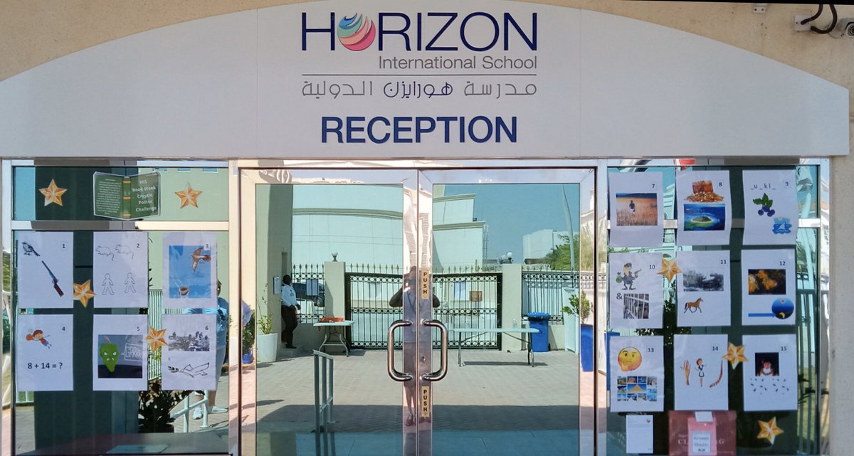 EnglishHis's tweet photo. Calling all parents! Come and take part in our Book Week Cryptic Poster Quiz. Find the names of 15 famous novels from the clues in the posters at the Main Reception and you'll be in with a chance of winning a 200dhs voucher for Mall of the Emirates. #HISbookweek @HISDubai https://t.co/pyaoKmOJxZ