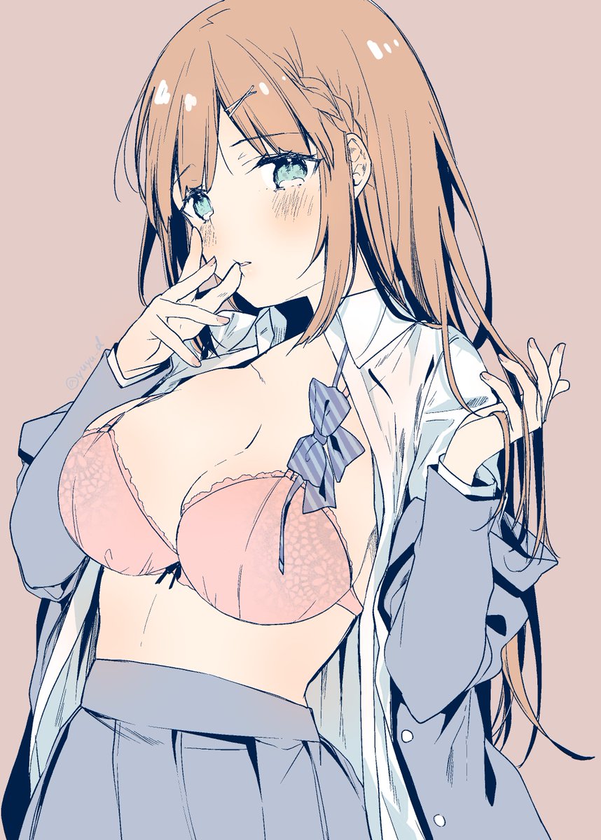 「無意識に唇に触れている仕草が好き 」|一乃ゆゆ/Yuyu Ichinoのイラスト