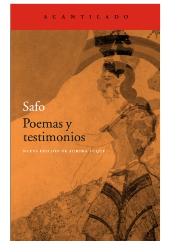 Literatos_ES's tweet photo. ¡¡¡SORTEO!!! 

A petición vuestra, sorteamos "Poemas y testimonios" De Safo @Acantilado1999 por el día de la mujer. 

📚Sigue esta cuenta. 

📚Haz RT a este Tweet. 

Podéis inscribiros hasta el día 8 de marzo de 2020 a las 00:00. https://t.co/Fqm4x3W76J