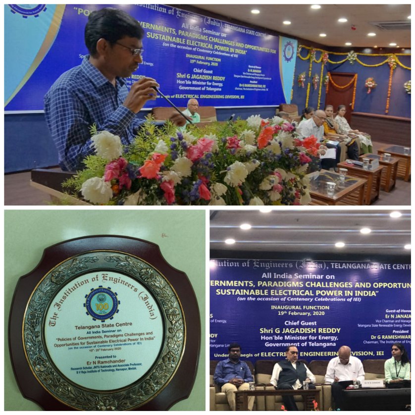 RAMCHANDERNIRU1's tweet image. Happy to share solar expertise with practicing engineers power sector in India &amp;amp; delegates from academia, during "All India seminar on Policies of Governments Paradigms Challenges and Opportunities for Sustainable Electrical Power in India@IEI"28.2.20
#solarsystem #solarenergy
