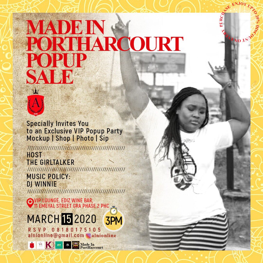 alnionline's tweet photo. Hello Friends, If you have your birthday in the next 30days pls retweet and reply with your birth dates and qualify to get a free Merch from Us. #March2020 #popupsale #madeinportharcourt https://t.co/kIyWP3rwkV