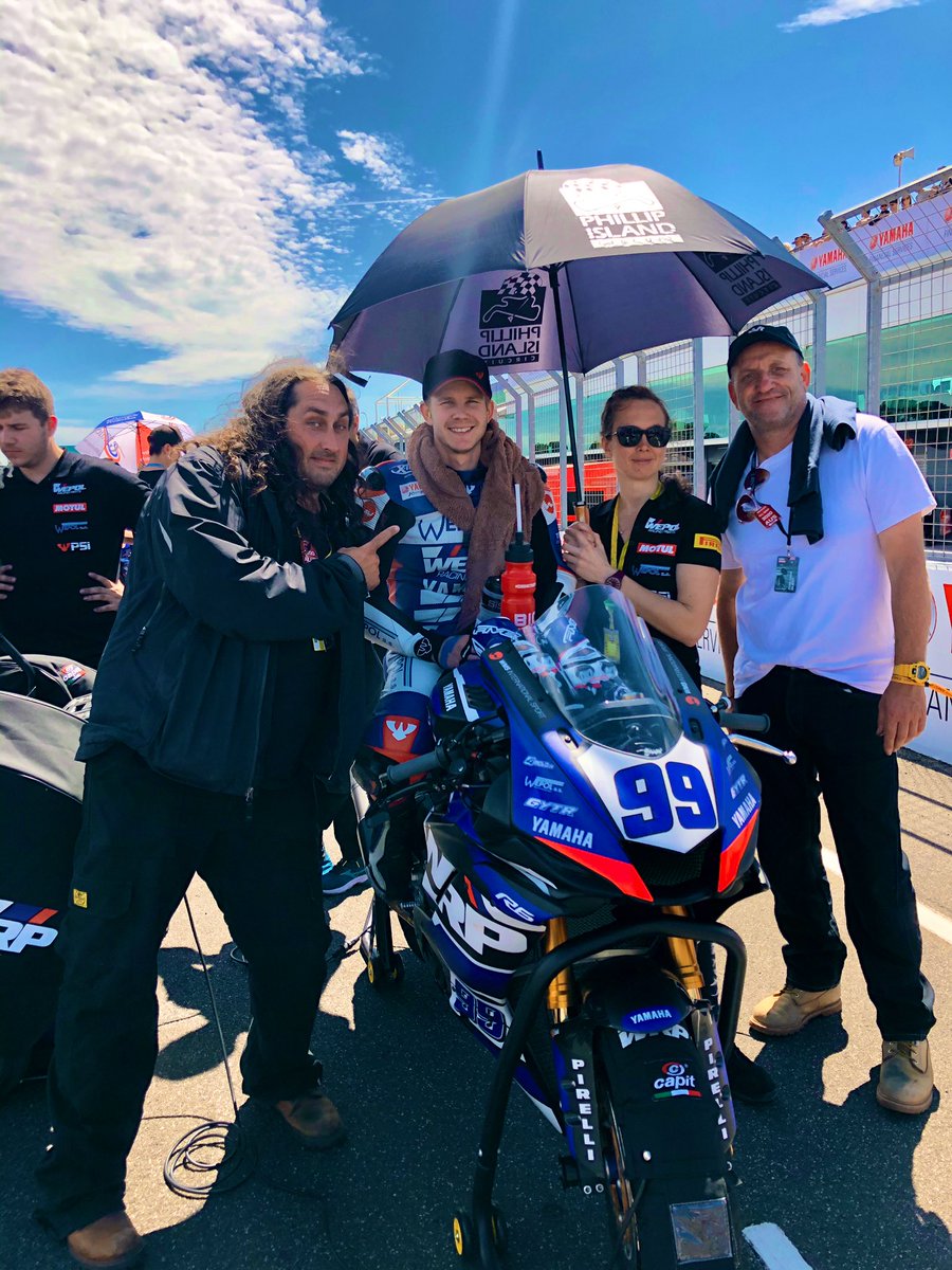 DannyWebb99's tweet photo. Good to have my man @realrossnoble here at @PICircuit @WorldSBK for the opening race of the season! Me and @JamesMToseland was just giving him some tips 😂 See you soon mate 👍🏻 #WorldSSP #AUSWorldSBK🇦🇺 https://t.co/TcpVlIuilR