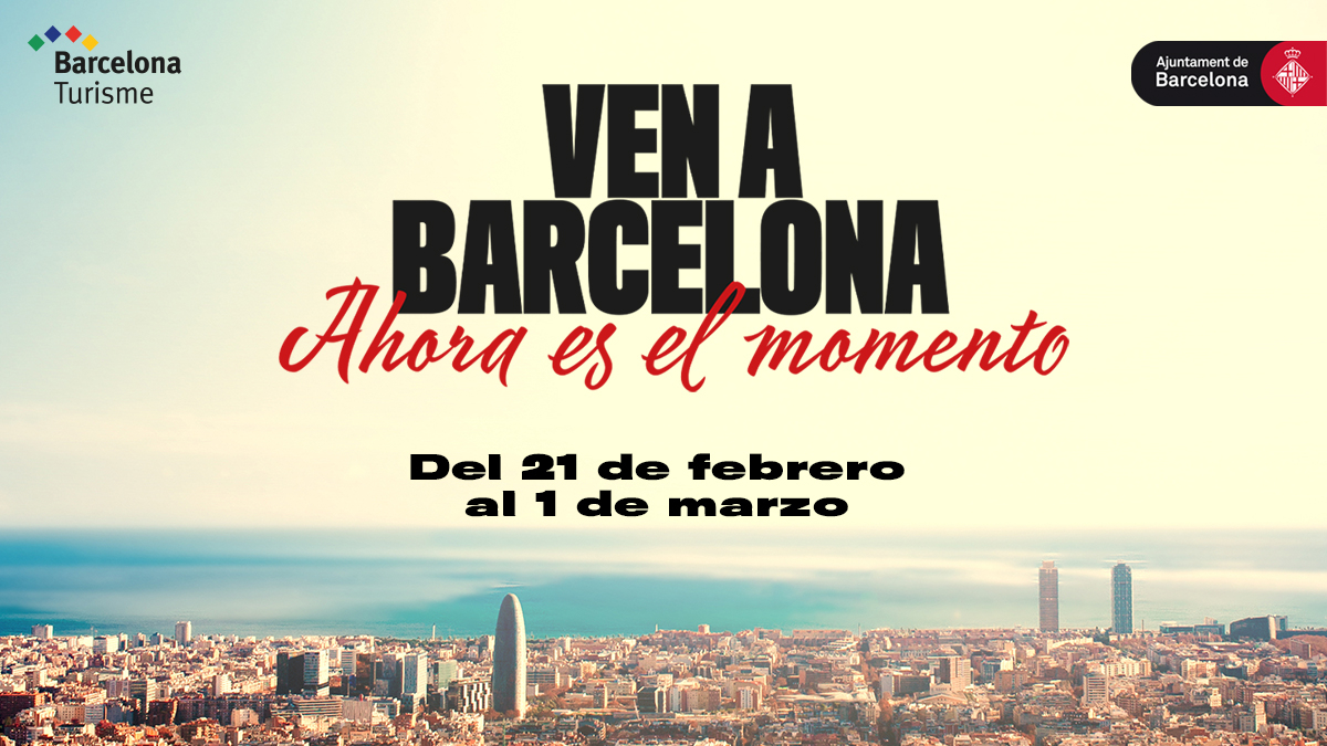 SpainbytrainOF's tweet photo. La #BarcelonaWeek es una experiencia única. Del 21 de febrero al 1 de marzo, no te pierdas la mejor oferta cultural, gastronómica, de alojamiento, transporte y comercio. ¡Reserva ahora y no la dejes escapar! 👉 https://t.co/SCDzpC5eLL
@VisitBCN_ES https://t.co/0aRg2iSRMB