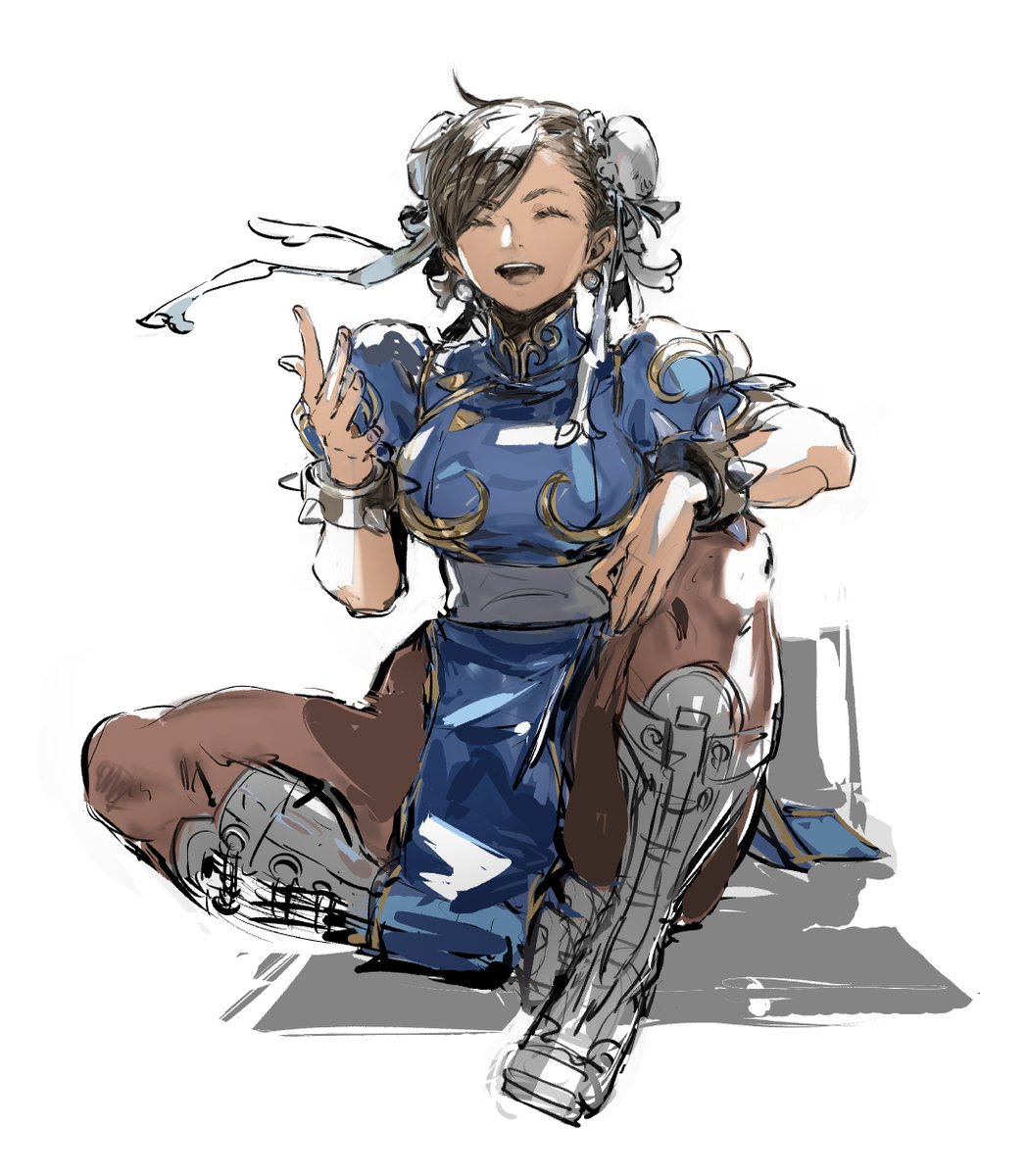 春麗(チュン・リー) 「ライブドローイングの練習のために90分で描いた春麗さん 」|あきまんPLAMAX「GODZ ORDER」神翼騎士団のイラスト