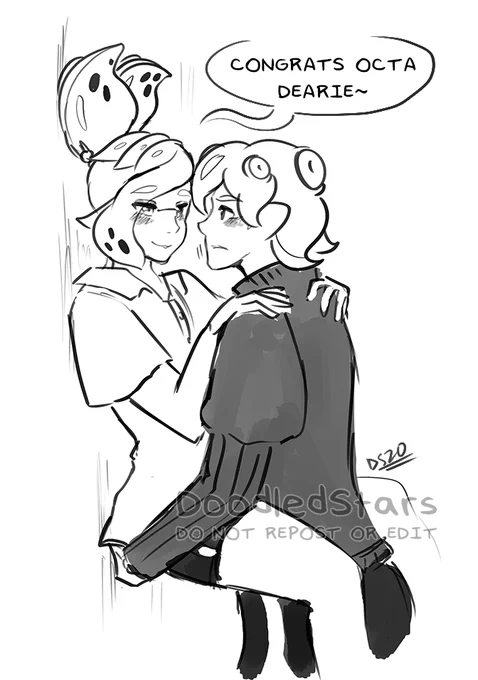 Night doodle, inspired by stream.

Ash often dominates Octa in battle, but Octa has the upper hand when they're in private... ?

And today she won more battles so :v 