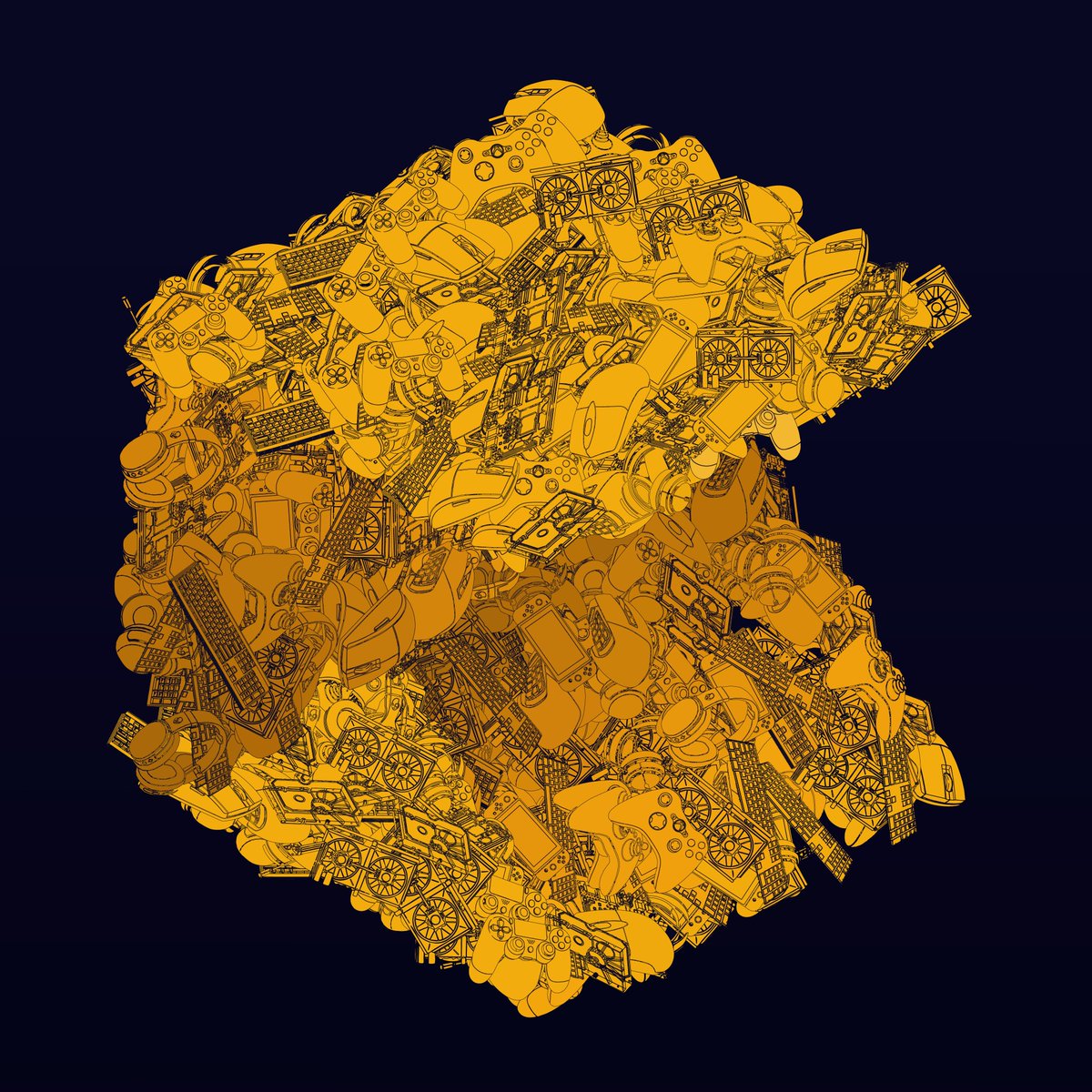 elboart's tweet photo. Figured I'd join the art competition that @komplettno hosted! It was a nice way to stretch my legs with some coding again #komplettno #digitalart #proceduralart #codeart #processing #HYPEframework https://t.co/EPCjFy5tTL