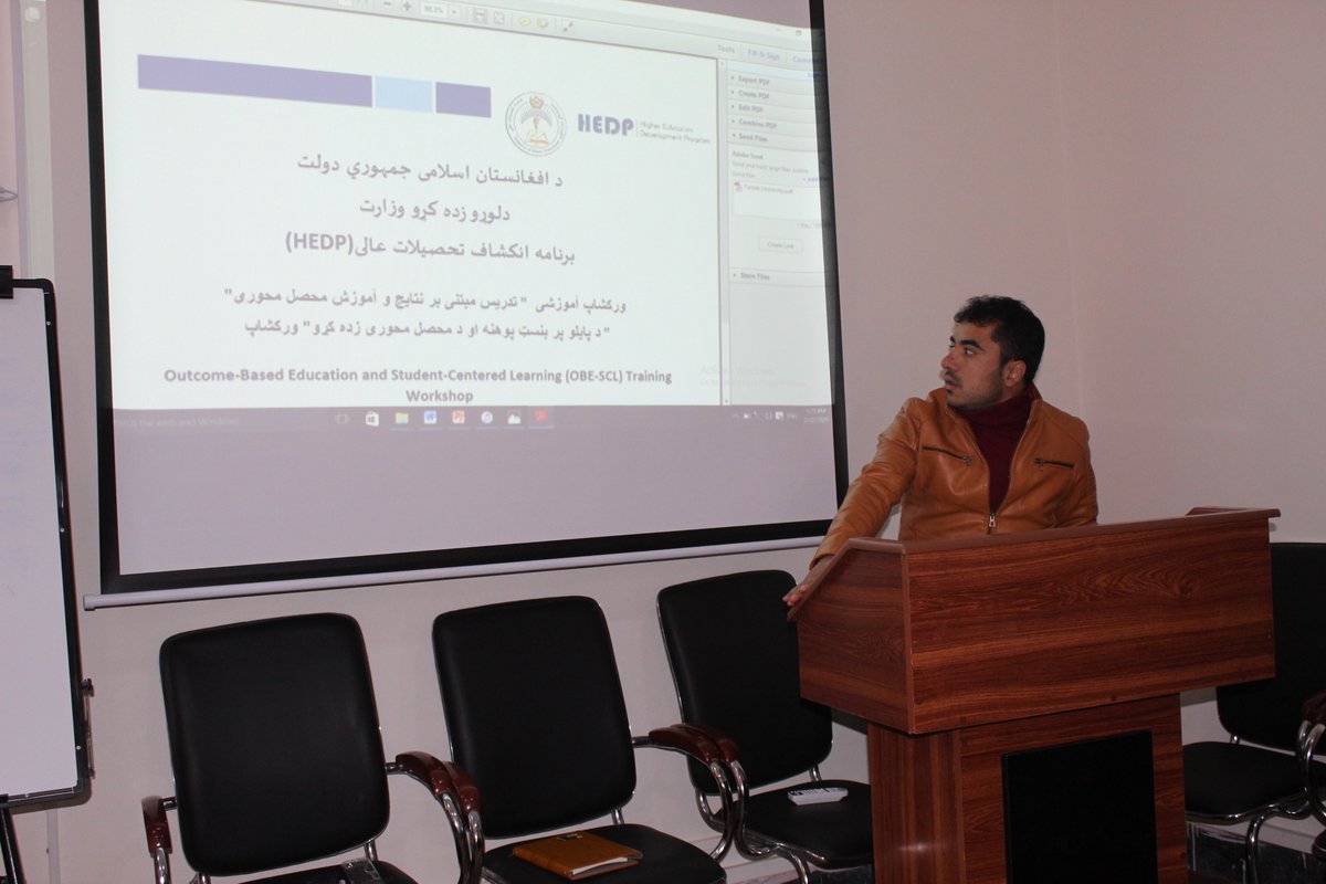 HEDP_Official's tweet photo. Some clicks from OBE-SCL training at Faryab University.
#HEDP #HigherEducation #OBESCL #MoHE #FaryabUniversity https://t.co/qf3faCck5p