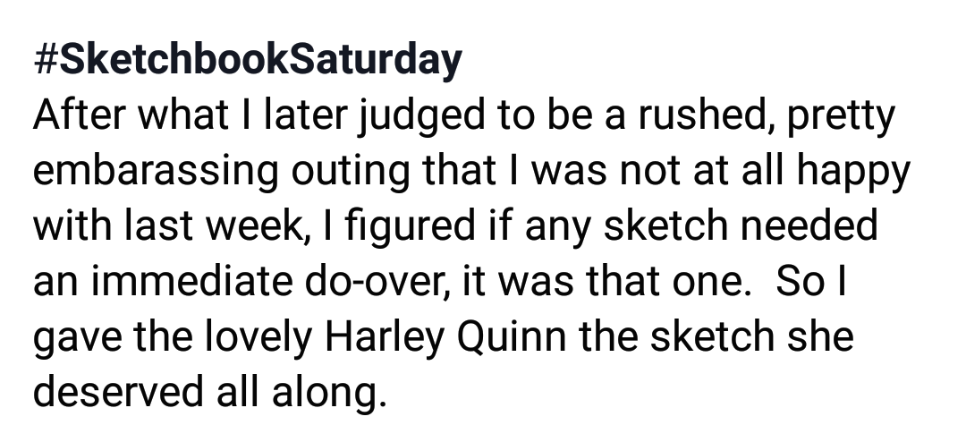 EpicBenjaminJ's tweet photo. #SketchbookSaturday
#HarleyQuinn #dccomics #birdsofprey #emancipationofharleyquinn #dcmovies #DCEU ##Batman #Joker #Harley #harleenquinzel #BOP #Clown #margotrobbie #drawallnight #midnightdrawing #inksketch #copicmarkers #Artist https://t.co/RJEOhRJIGF