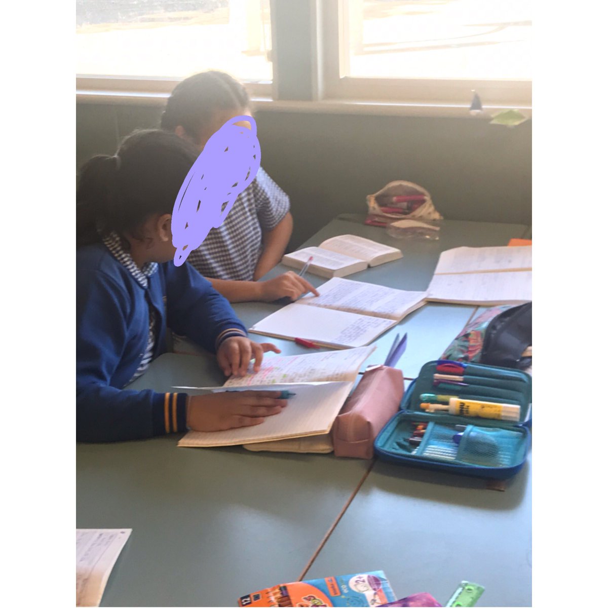 Peer editing happening in Stage 3. Great to see students providing feedback to each other on their writing.