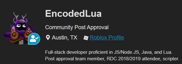 Encodedlua Juniper On Twitter I Just Thought I D Give A Quick Update On Something Exciting That Happened Today I Woke Up This Morning To A Strange Wizard Asking Me If I - part name lua roblox