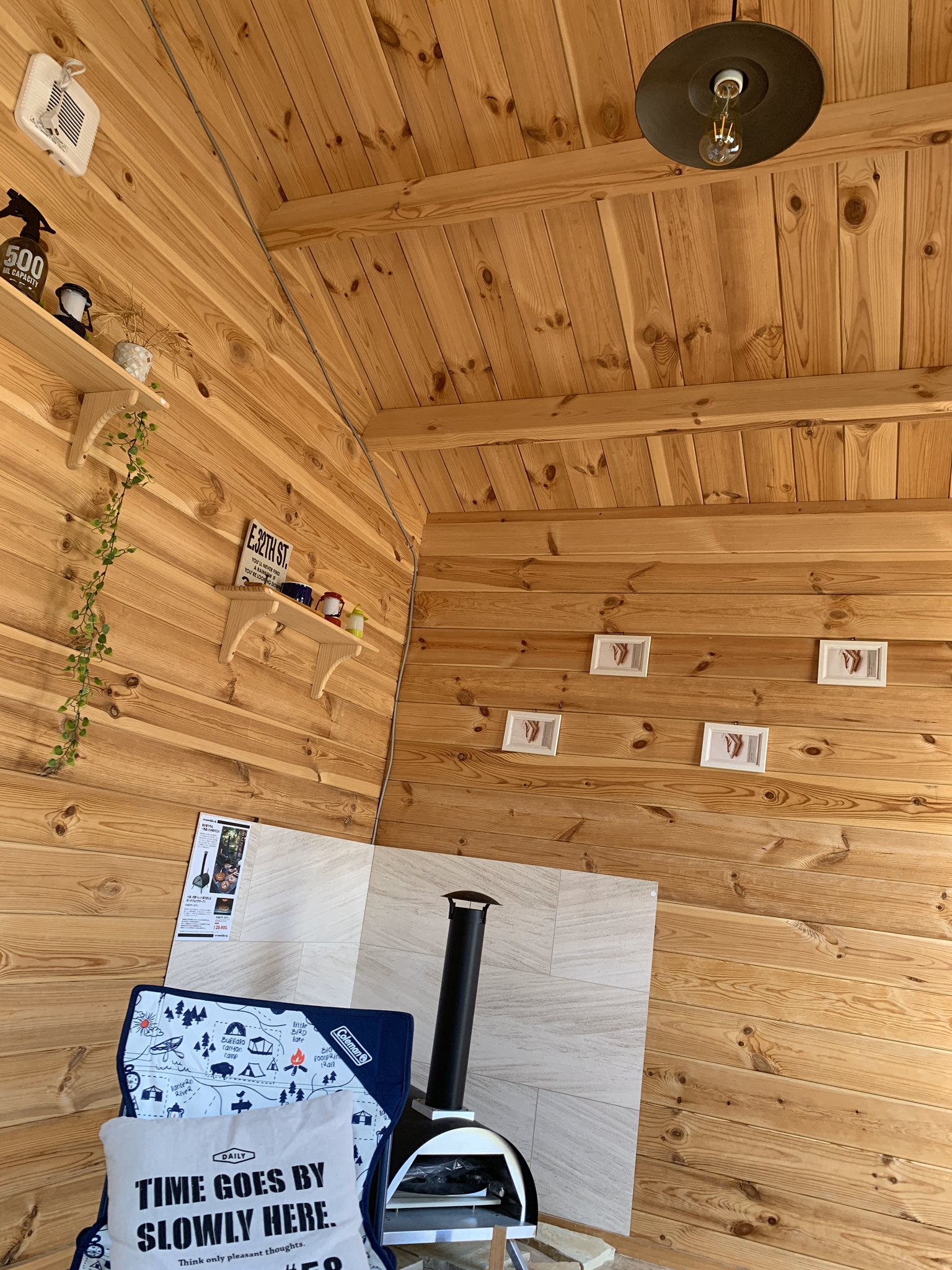 みえ 描く 書く デザイン ジョイフル本田のエクステリアコーナーにあるログハウス 998 000 の中が普通に快適すぎて1日いられちゃいそうです