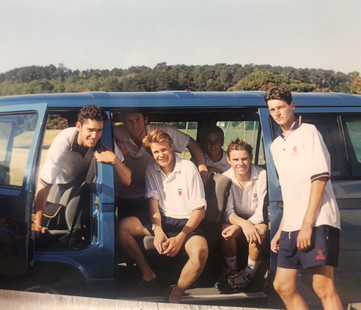 Thommo2point0's tweet photo. Flash back Sunday. South Africa cricket tour 1999 @BarkerCollege @iainbeverley @toppercb @MattMaco #nevins https://t.co/7XZDbMWwZW