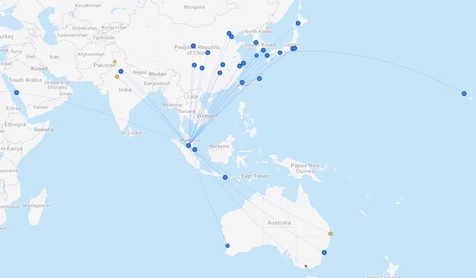 マレーシアサロンでも話題になっていた「AirAsia乗り放題パス」、買いました!RM499(約12800円)って安い!
一年間、飛行機乗り放題!(空港税などは別途かかるので0円にはならない)
マレーシアから日本はもちろん、韓国、中国、インド、オーストラリアなども含まれる!凄すぎるでしょこれ 