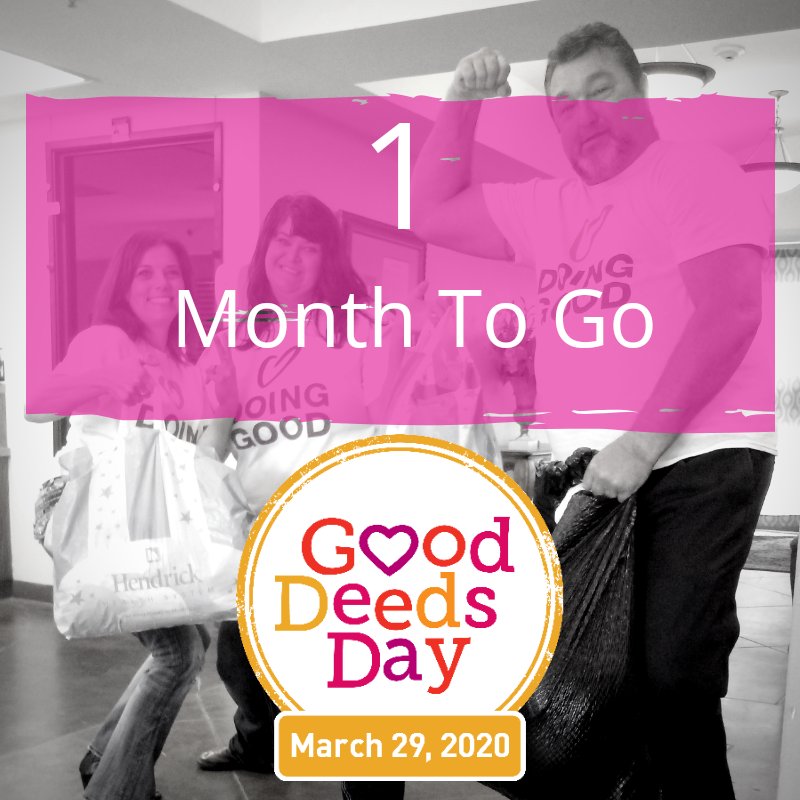 Deeds99's tweet image. 1 month to go! March 29th is just around the corner and our GDD partners want to share with you how they will be doing good this year! Check it out! youtube.com/watch?v=lF6A9P…
