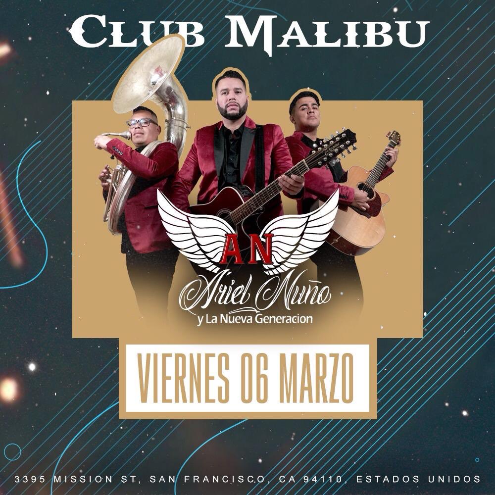 arielnuno's tweet photo. Nos vemos este viernes  6 de marzo en Club Malibu 
De San Francisco , Ca 🙌🏻🍻🔥🔥🔥🎸🙌🏻🎤 https://t.co/Qj1tcszsIJ
