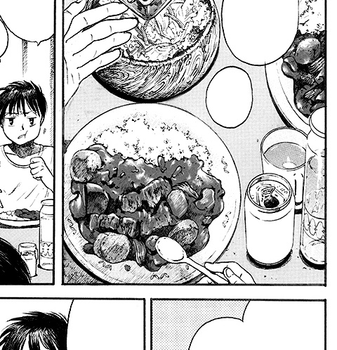 主にカレーのトーンが潰れていたのが悲しくて全ページスキャンし直す暴挙これから文字を入れます……… 