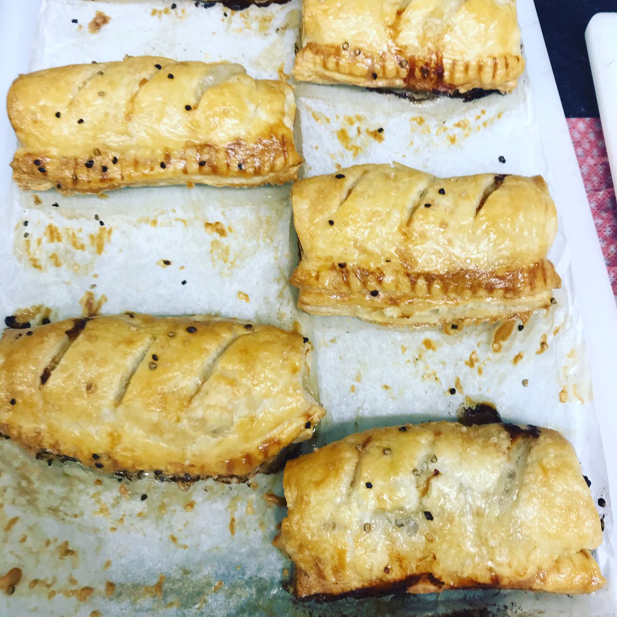 Freshly baked homemade sausage rolls #bowringparkcafe never around for long