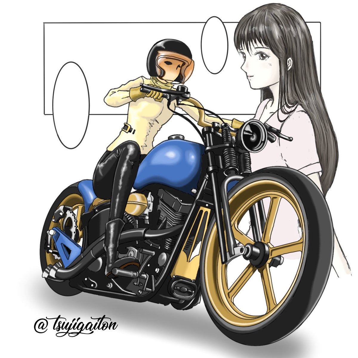 Lc Lastchapter ハーレーダビッドソン イラスト ハーレーダビッドソン イラスト バイクイラスト バイク女子