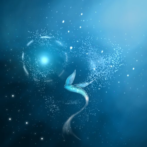 マジカル イラスト お絵描き デジタル 雰囲気 星 海 魔法 海宇宙