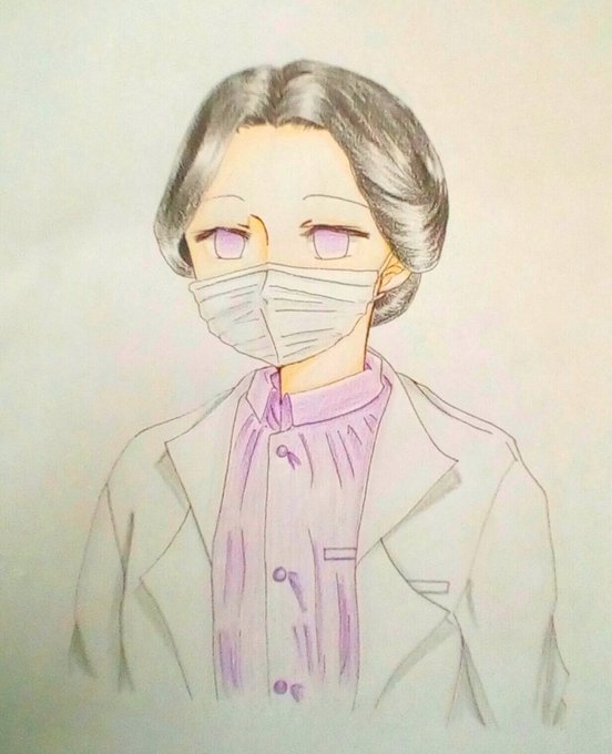 ᴍᴀᴄᴄʜᴀ🍵さんがTwitterに投稿した珠世(鬼滅の刃)のイラスト。
