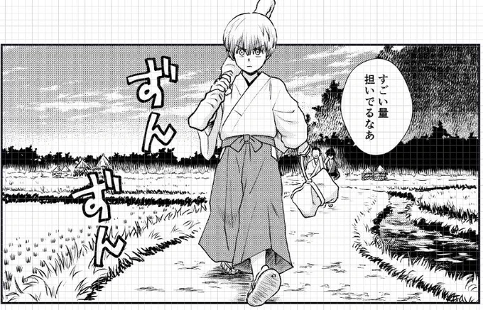 GWコミ新刊神楽ちゃんタイムスリップおねショタ沖神本「1214パラドックス・下」進捗。神楽ちゃんの方にずんずんやってくるちびそご(*'ω`*) 