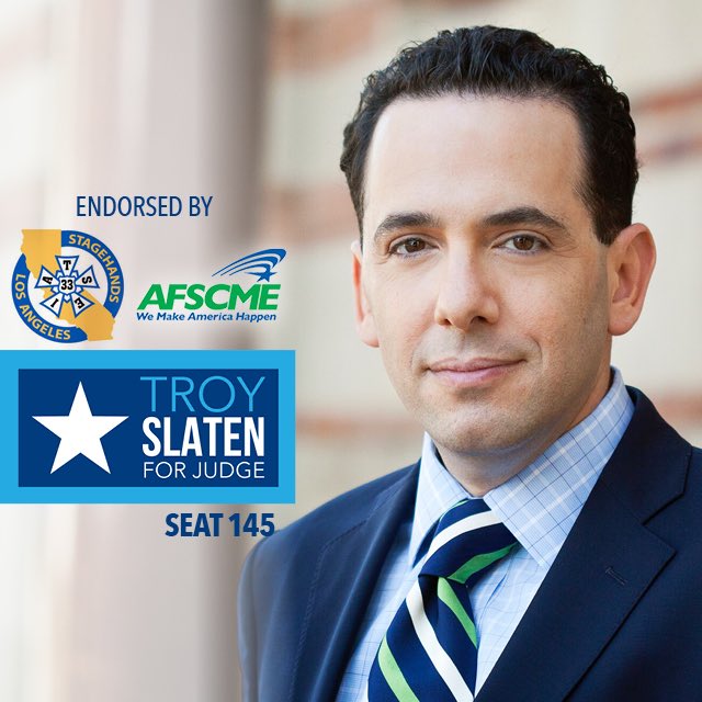 It’s time my friends! Remember to vote for <a href="/UCLA/">UCLA</a> &amp; <a href="/pepperdine/">Pepperdine University</a> graduate (and my best friend for almost 30 years) <a href="/troyslaten/">TROY SLATEN</a> for L.A. Superior Court judge, seat 145. You’ll be doing this town a HUGE favor. #diversity #fairness #alternativesentencing #justicereform #compassion