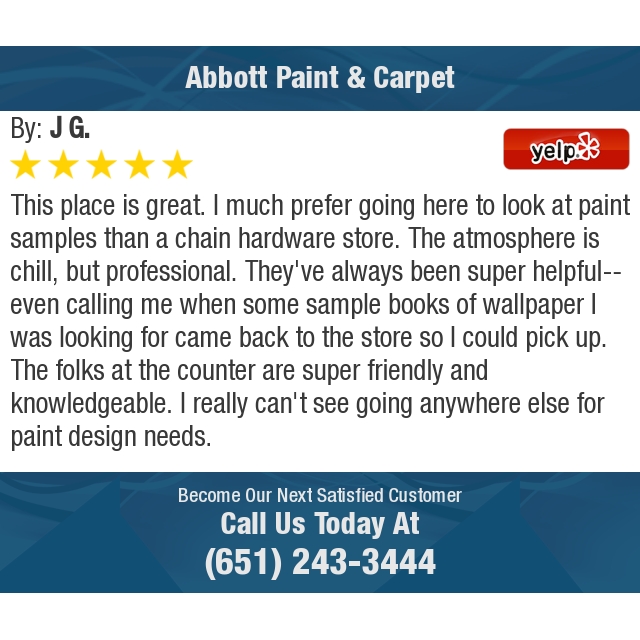 5 Star: J G. "This place is great. I much prefer going here to look at paint samples than a chain hardware..." bit.ly/2wTz0cS