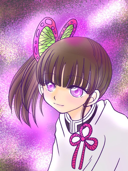 橙ころも(橙玉屋)🍊イラストレーターさんがTwitterに投稿した栗花落カナヲ(鬼滅の刃)のイラスト。