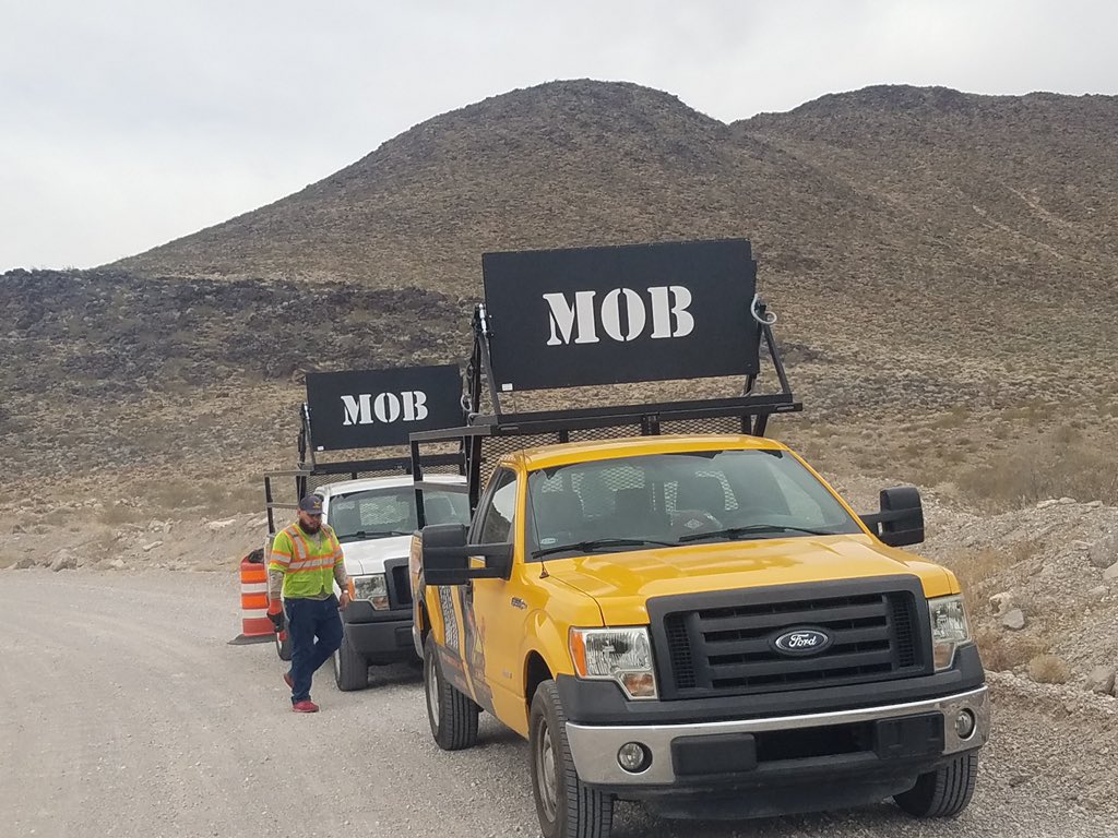 pritchett_jeff's tweet photo. Mint 400 Desert clean up. #mastersofbarricades #mobtraffic #specialevent #mint400 #trafficcontrol #vegas #mob https://t.co/CFW815wr11