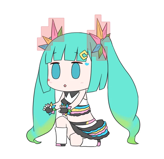 頭の髪飾りのトゲトゲに攻撃判定があるCatch the Waveミクさん

#初音ミク
#Vocaloid
#mega39s 