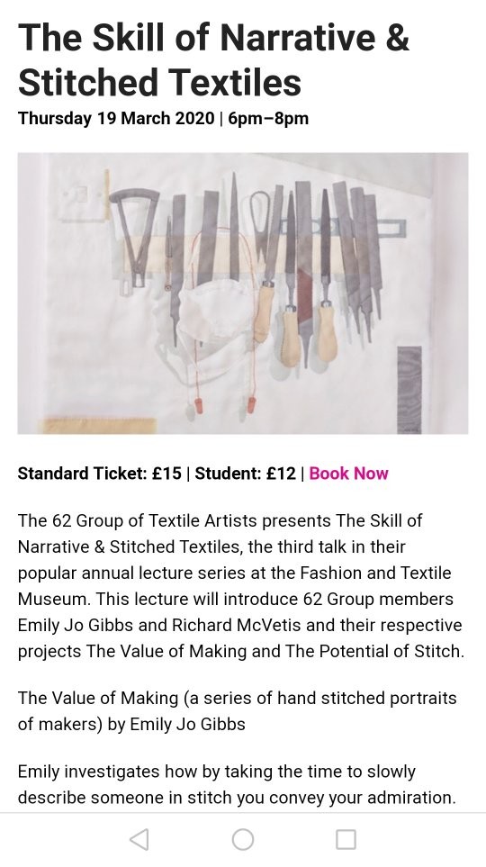ftmlondon.digitickets.co.uk/event-tickets/…
London lecture on 19th March with 62 Group members Emily Jo Gibbs and Richard McVetis at the Fashion Textiles museum.