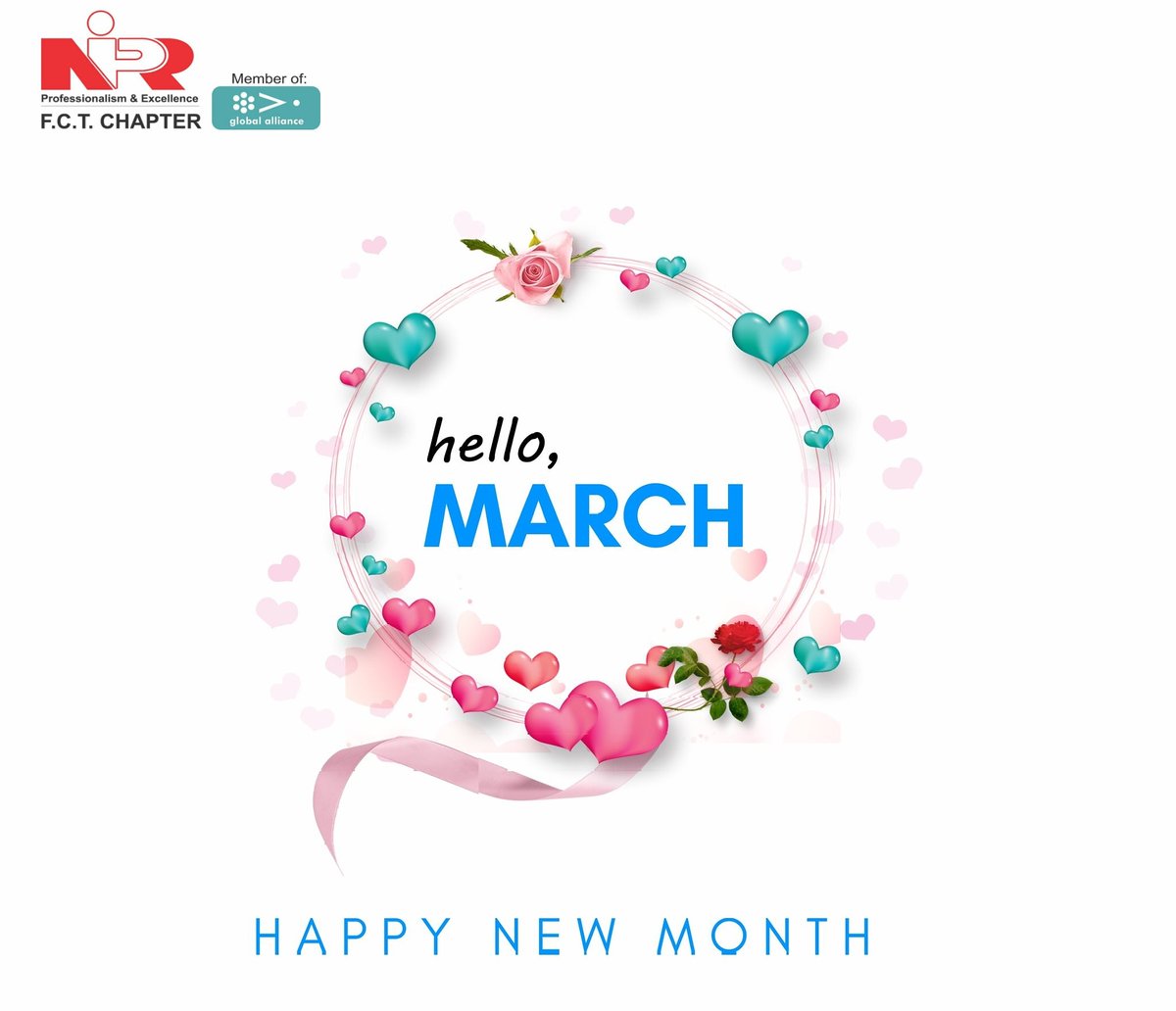 niprabuja's tweet photo. This month shall bring you unlimited happiness and beautiful moments, and may all your days in this new month be filled with blessing, Good health and protection. Happy New Month from NIPR FCT Chapter, #PR #niprfctchapter, #March2020 #marchwish #March1st #publicrelations https://t.co/6D3nggH9DB