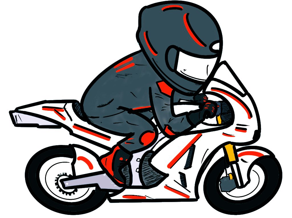バイク絵
