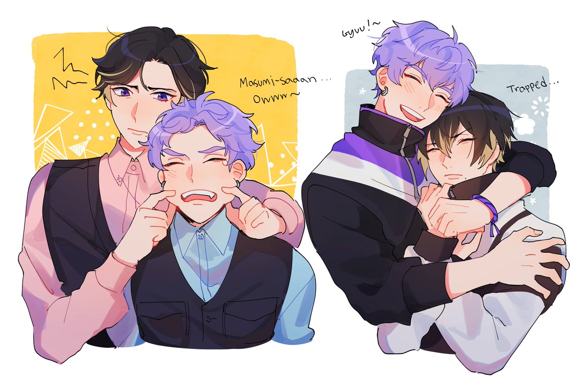 seirorath's tweet photo. wait..theyre also cute together... purple boys.. https://t.co/tWfpArZyGT