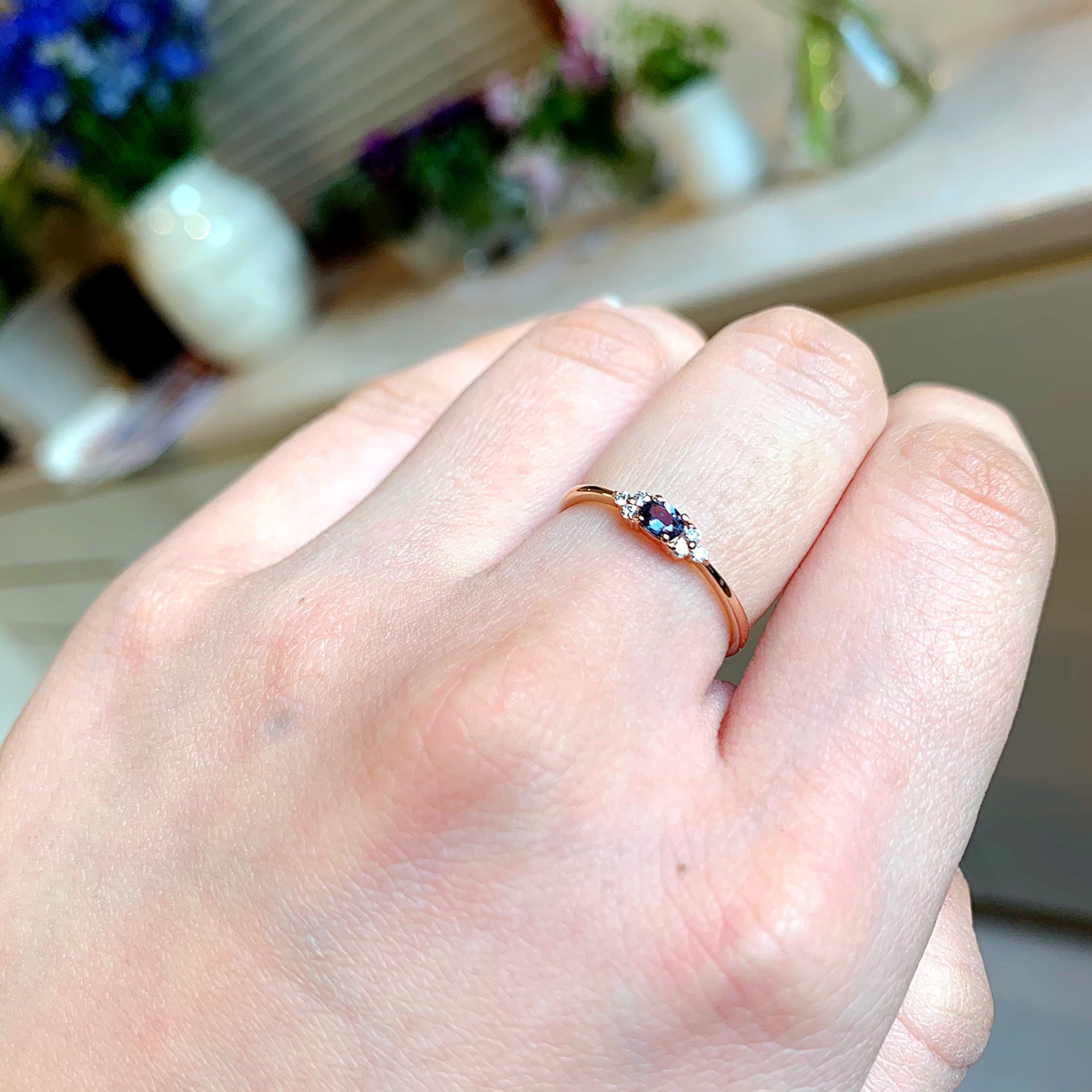 ベキリーブルーガーネット 0.552ct リング 強カラーチェンジ