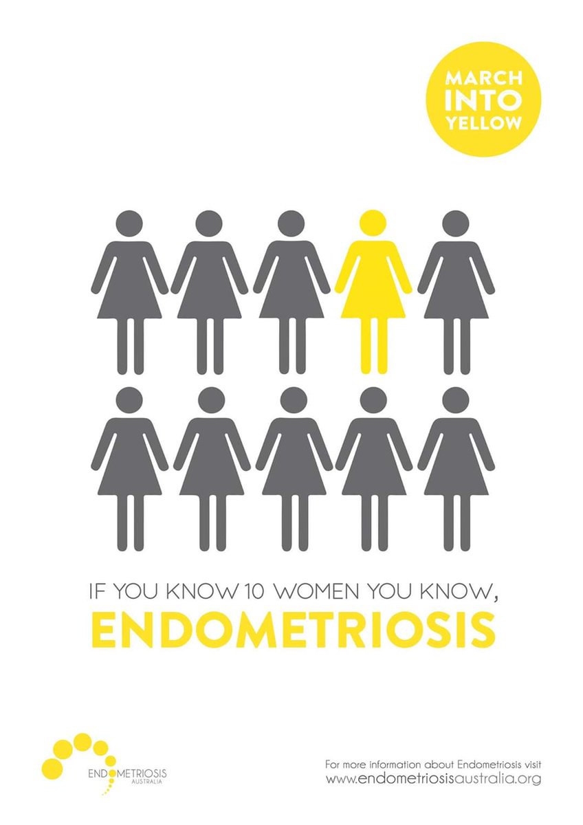 LucyEBryant's tweet photo. March is #EndometriosisAwarenessMonth. 1 in 10 women experience the pain, fatigue, anxiety, and everything else that comes with this invisible but very real disease. I am 1 in 10. I'll be wearing a little bit of yellow every day this month to raise awareness #MarchIntoYellow https://t.co/A5rKfnAMEe