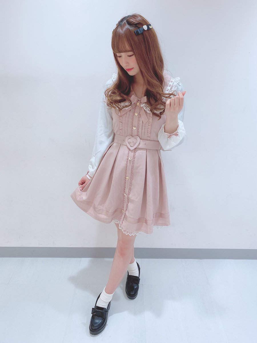ふんわり✨LIZLISA ローズ柄 ストライプワンピース フリル お花ボタン♡ New Arrival