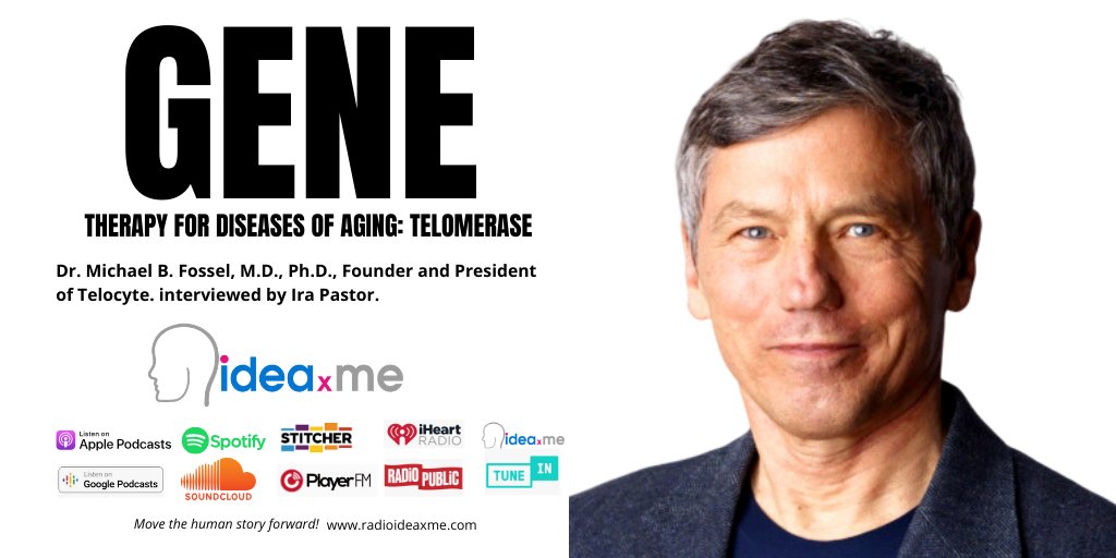 ideaxm's tweet photo. Explored: Gene Therapy, Telomerase. @IraSamuelPastor #ideaXme life sciences ambassador interviews Dr Michael Fossel PhD founder of @telocyte https://t.co/mLzJlzbCNs https://t.co/B2Lbi7YuAa #Telomerase #Telocyte #genetherapy #movethehumanstoryforward https://t.co/s7puJ7r0qf